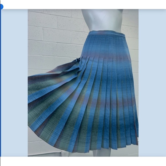 PENDLETON VINTAGE CLASSIC PLEATED WOOL SKIRT - Picture 13 of 14